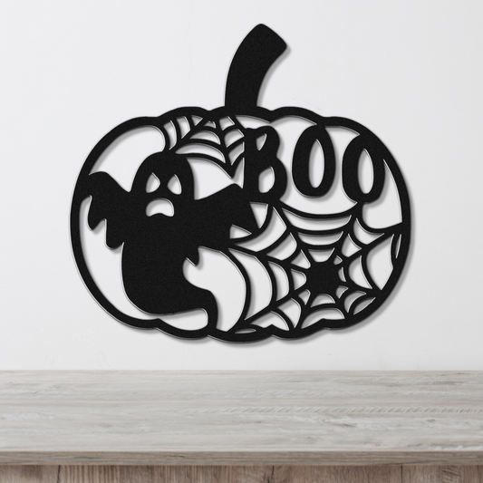 Halloween Boo Metal Sign