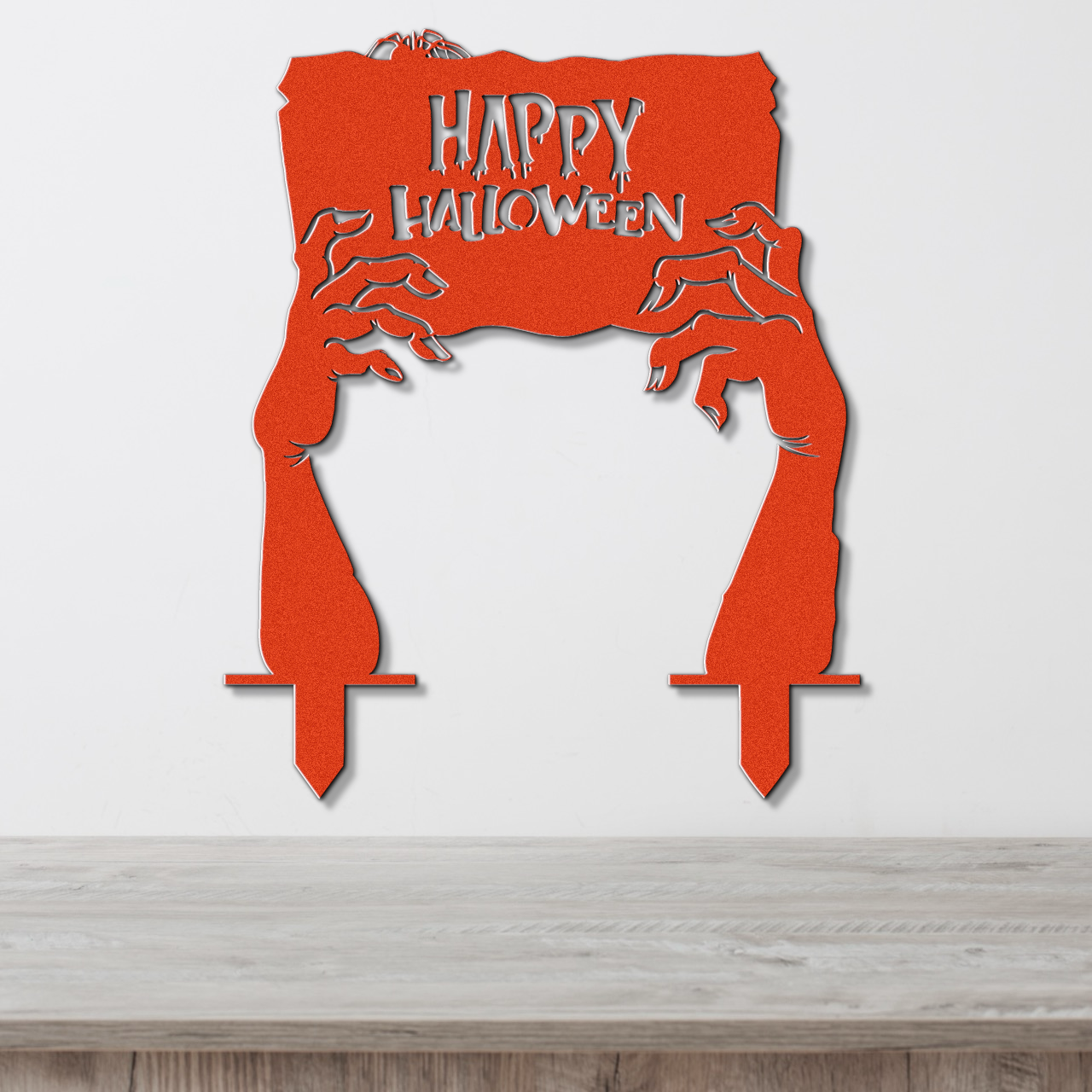 Happy Halloween Garden Metal Sign