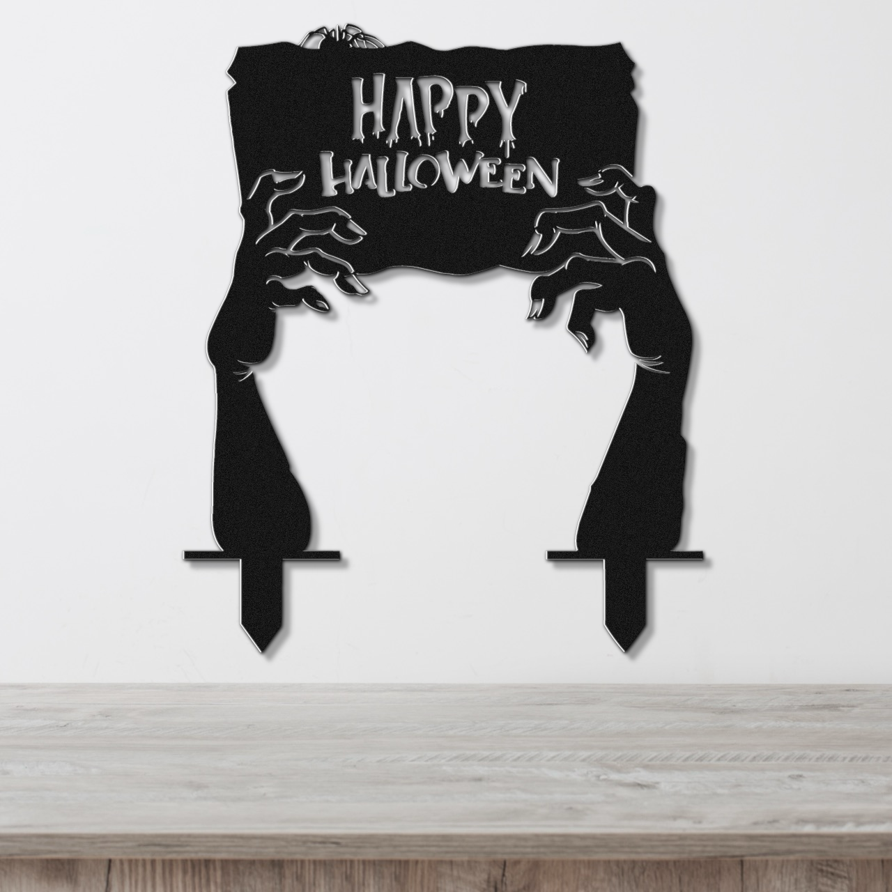 Happy Halloween Garden Metal Sign