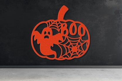 Halloween Boo Metal Sign