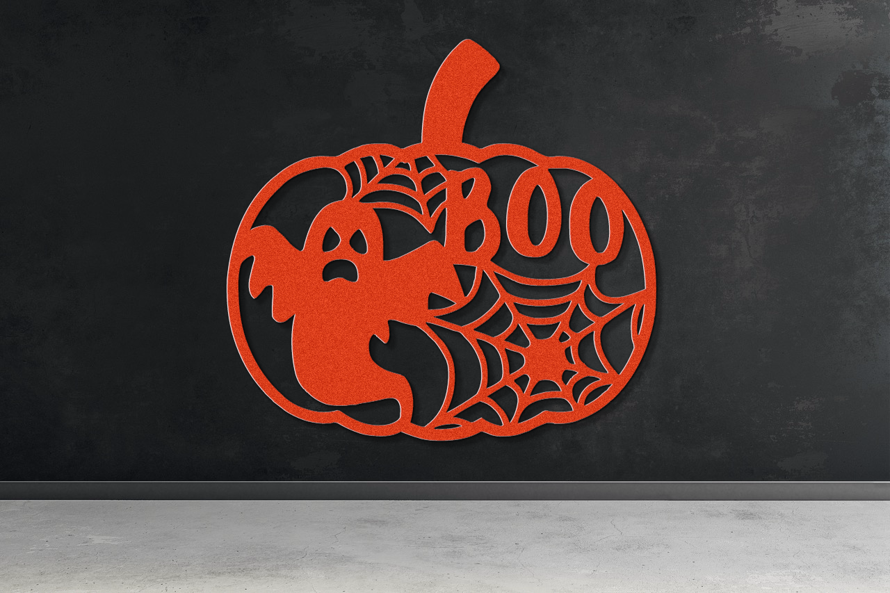 Halloween Boo Metal Sign