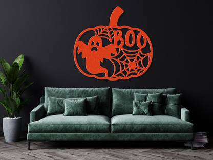 Halloween Boo Metal Sign