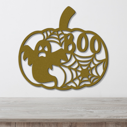 Halloween Boo Metal Sign