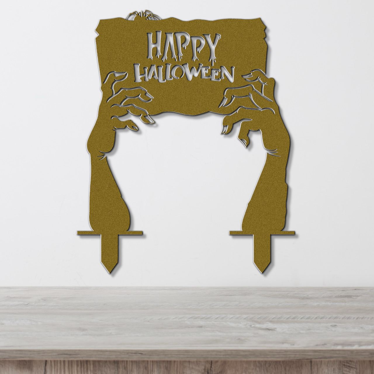 Happy Halloween Garden Metal Sign