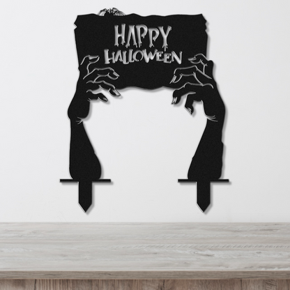 Happy Halloween Garden Metal Sign