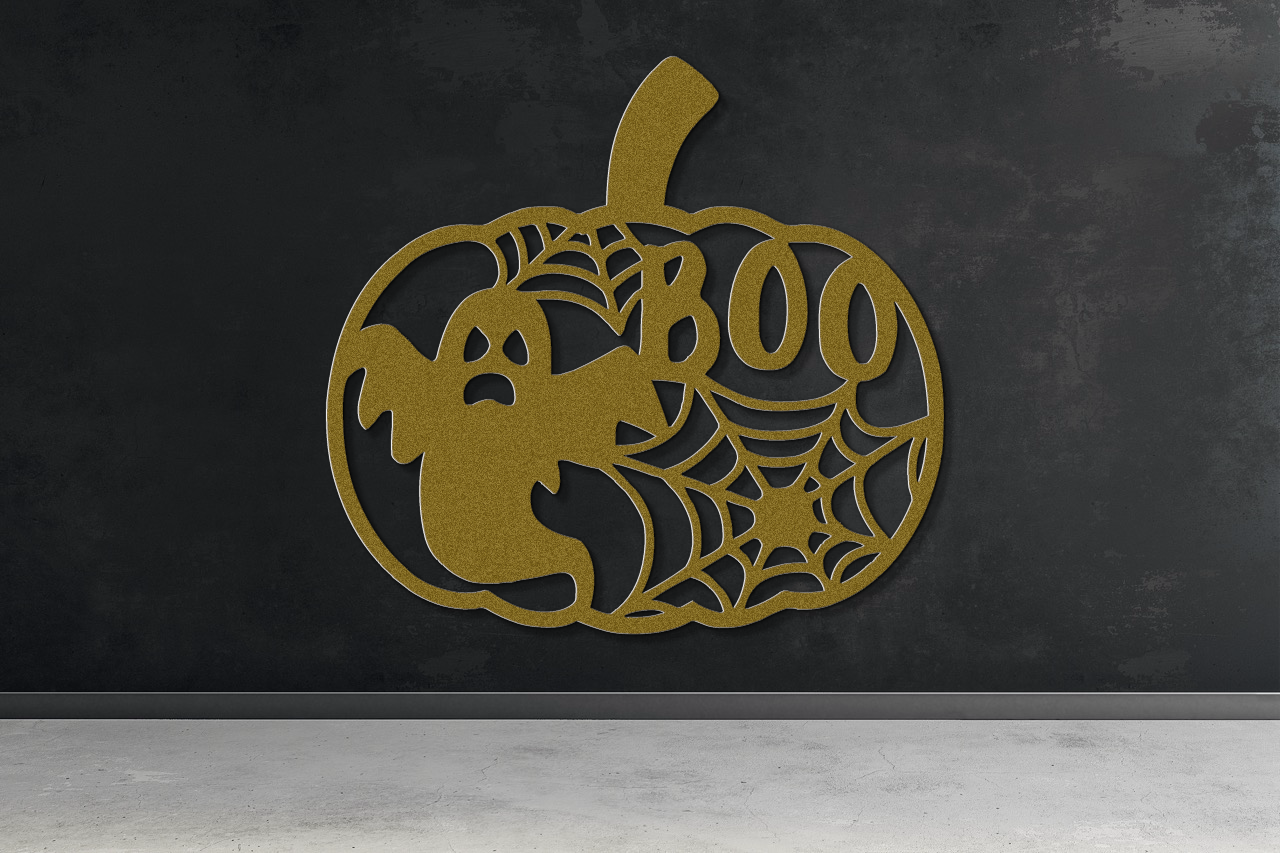 Halloween Boo Metal Sign